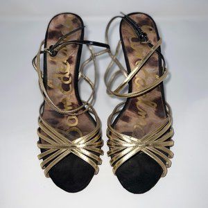 Sam Edelman Strappy Gold Heels